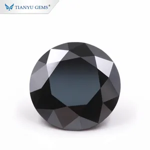 20毫米工厂批发廉价圆形切割黑色 moissanite 钻石 hotsale