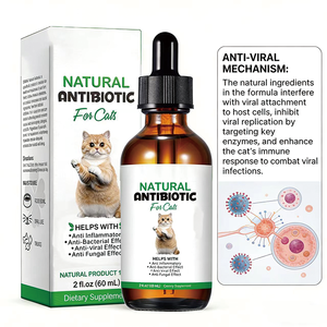 OEM/ODM Gotas Antibióticas Naturales de 60 ml para Gatos, Suplementos Antibacterianos, Antiinflamatorios y Antivirales para Gatos - Product Image 3