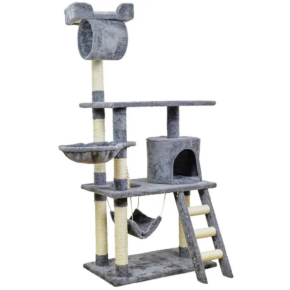 Cat Cats China Factory Wholesale Multi-Level Wood Cat Tree Tower