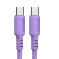 Kabel Data Pengisian Cepat TPE Lembut Tahan Lama 60W USB C Tipe C untuk iPhone PD Charger Adapter
