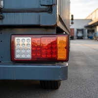Feu arrière LED 24V pour camion, feu de position latéral 2 pouces, feu combiné arrière pour remorque et véhicule agricole