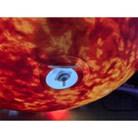 Ballon gonflable en forme de planète personnalisé avec impression UV et éclairage LED, avec pompe à air électrique pour la publicité et la décoration