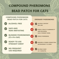 Patch apaisant Waylemo aux ingrédients naturels pour animaux de compagnie, avec perles d'huile essentielle de phéromone pour la relaxation émotionnelle et le soulagement du stress