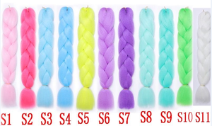 Pelo sintético para mujeres negras, pelo trenzado Jumbo de Etiqueta Privada, preestirado de ganchillo, 24 pulgadas, ombré - Product Image 6