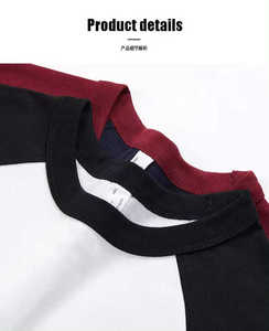 Fabricant Hommes Oversize 250 Grammes Coton Polyester Vente en gros Custom Men T Shirt Heavyweight Shirt Raglan Short Sleeve - Product Image 3