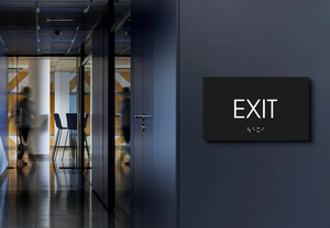 Acero inoxidable Ada Metal Braille Acrílico Oficina Número Hotel Latón Casa Números Braille Puerta Placa Puerta Letrero - Product Image 2