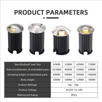 Lampe LED Souterraine Étanche IP65 pour Jardin Extérieur, Encastrable 1/2/4 Côtés, Éclairage de Sol Enterré pour Cour, Allée, Aménagement Paysager, Terrasse