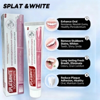 Dentifrice en gros SPLAT&WHITE à base de plantes blanchissantes, sans fluor, à l'essence naturelle de plantes, pour la protection dentaire à usage domestique, 100g