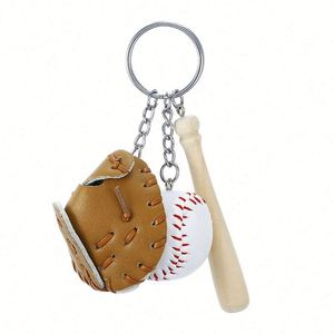 Mini Colorful Baseball Pendant & Leather Keychain Sports Event Souvenir for Gift & <b>Key</b> <b>Holder</b> Made of Metal & Alloy - Product Image 2