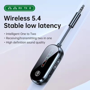 HG Airplane Transmetteur audio Bluetooth 5.3 Adaptateur sans fil supportant <span class=keywords><strong>2</strong></span> haut-parleurs ou un casque avec faible latence pour les voyages en avion - Product Image 2