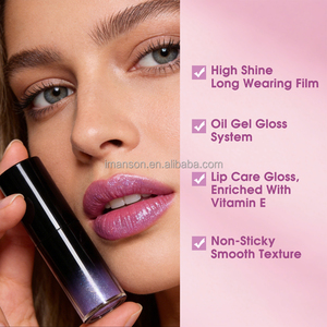 Gloss à lèvres hydratant non collant, effet nacré holographique, brillant, personnalisé, végan, <span class=keywords><strong>repulpant</strong></span>, enrichi en vitamine E - Product Image 4