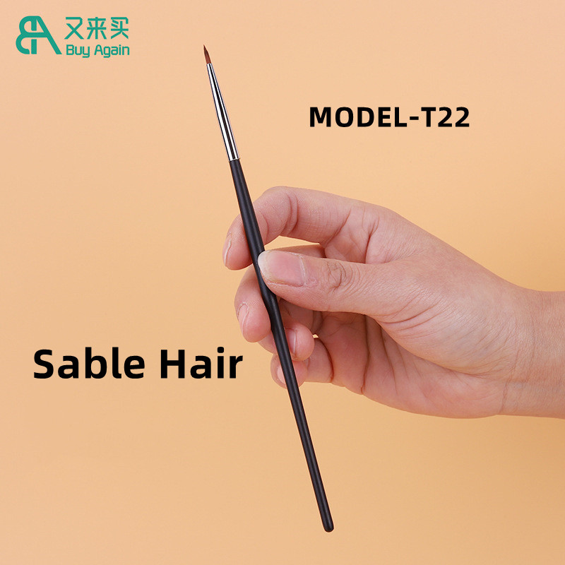 Model-T22-Pinceau eye-liner ultra fine cheveux de sable