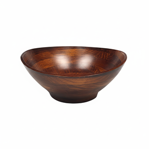 Bol à soupe en bois artistique japonais de haute qualité forme Vintage vaisselle à la maison poncé à la main pour la nourriture servant l'acheteur commercial - Product Image 1