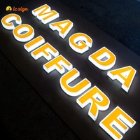 3D Logo Publicidad Iluminado Aluminio Sign Acrílico Sign Board para al aire libre Sign