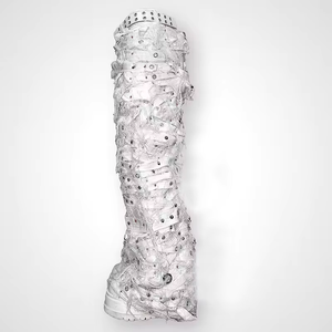 DiZNEW Fabricant de jeans, designer de streetwear personnalisé, pantalon baggy pour hommes Y2k, jeans blancs épais - Product Image 3