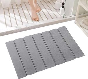 Tapis de bain pliable en terre de diatomée antidérapant et absorbant, séchage rapide, facile à nettoyer pour sol de salle de bain et séchage de vaisselle de cuisine - Product Image 1