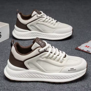 Zapatos de plataforma modernos para hombre, zapatos deportivos transpirables de malla para exteriores, zapatos casuales para caminar, zapatos de skate con plataforma para aumentar la altura. - Product Image 6