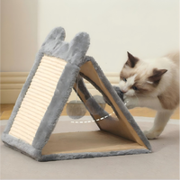 Beliebtes Faltbares Sisal-Katzen-Kratzbrett Langlebiges Nicht-Fusselndes Katzen-Selbstunterhaltungsbrett zur Langeweile-Linderung Integriertes Katzenbett