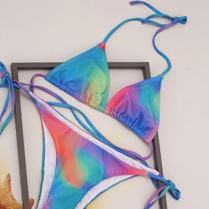ชุดบิกินี่ไมโครธองลายสัตว์สำหรับผู้หญิง ฤดูร้อน 2024 แบบ 2 ชิ้น พร้อมบราดันทรง ลดราคา - Product Image 3