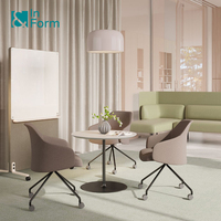 Chaise d'appoint mobile à roulettes en cuir synthétique PU rembourrée pour espaces publics, bureaux, écoles, bibliothèques et visiteurs