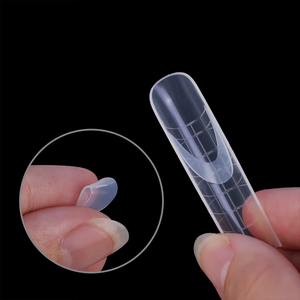 Venta al por mayor: Colección completa de puntas de uñas postizas de doble forma, almohadillas de silicona reutilizables y set de pegatinas de silicona para arte de uñas, para forma francesa de doble capa. - Product Image 4