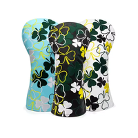 Haute Qualité OEM Golf Driver Bois Fairway Hybrid Couvre Broderie Lucky Clover Pu Cuir Golf Bois Headcover