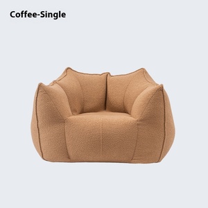 Sofá Puff Moderno de Tela Crema, Desmontable, Reclinable, Estilo Tatami, Doble, Relleno de Espuma para Dormir, para Dormitorio y Sala de Estar - Product Image 6