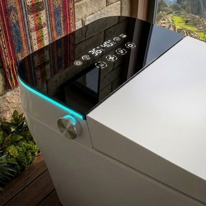 WC intelligent de luxe avec chasse automatique, affichage LED et siège de bidet chauffant pour hôtel - Product Image 4