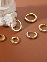 Anting-anting tusuk perak Sterling 925 EK476, model baru bergaya Ins, anting-anting gelang elegan, perhiasan wanita