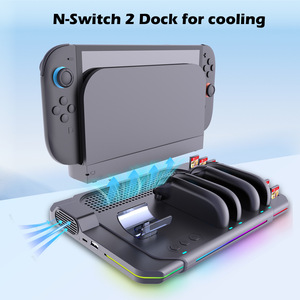 Nueva Base de Carga para Control de Switch 2, <span class=keywords><strong>Cargador</strong></span> de 4 Puertos, Soporte Ultrafino <span class=keywords><strong>con</strong></span> Almacenamiento para Tarjetas de Juego - Product Image 1