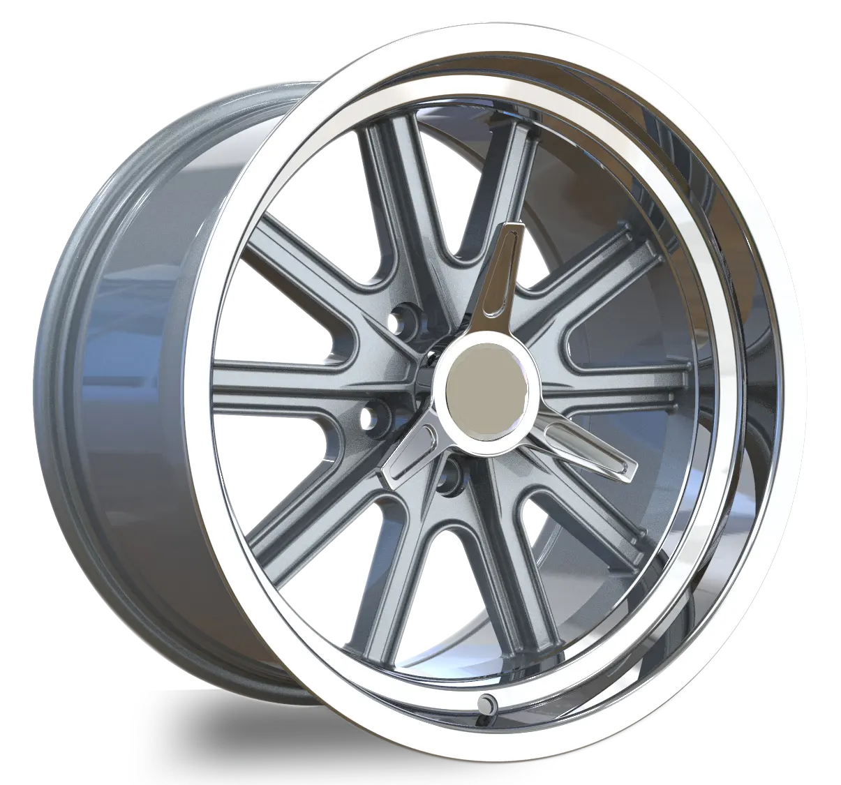 Shelby cobra 17X7.0 5x4.5 65 ET0 tekerlek backspace 3 bar spinners tri-bar spinners alaşım spinners ile inç alaşım jantlar