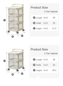 Venta al por mayor organizador de almacenamiento móvil carro cajón gabinete para cocina baño sala de estar - Product Image 3