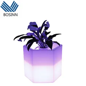 LED saksı dekorasyon açık kapalı yolu geçit Bonsai saksısı lamba plastik ekici güneş enerjisi renkli aydınlatma