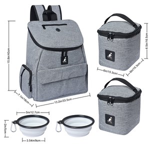 Sac de voyage <span class=keywords><strong>pour</strong></span> <span class=keywords><strong>chien</strong></span> approuvé par les compagnies aériennes, sac à dos de voyage <span class=keywords><strong>pour</strong></span> <span class=keywords><strong>chien</strong></span> avec 2 bols pliables en silicone et 2 paniers à nourriture, sac à dos <span class=keywords><strong>pour</strong></span> animaux de compagnie - Product Image 3