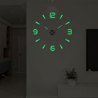 Jam Dinding Digital Modern Penjualan Langsung Pabrik, Sederhana, Modis, Kreatif, DIY, Jam Kuarsa untuk Ruang Tamu Kamar Tidur, Dapat Dipasang di Dinding