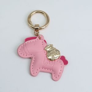 Mới phong cách phim hoạt hình kim loại may mắn ngựa da keychain thiết kế sáng tạo PU ngựa keyholders Túi Mặt dây chuyền PURSE quyến rũ dây móc khóa - Product Image 6