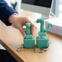 Juguete Antiestrés con Sonido de Teclado Recargable, Clicker de Dedo, Llavero con Sonido, Juguete ASMR para Escritorio, Regalo Divertido para Adultos de Oficina