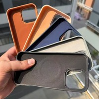 Coque de téléphone antichoc en TPU magnétique givré doux avec cadre contrasté pour iPhone 15 16 Pro Max