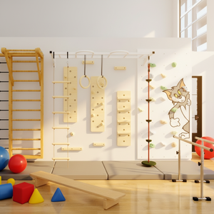 Barras <span class=keywords><strong>de</strong></span> Escalada para Niños, Montables en Pared, para Interiores y Exteriores, con Barras <span class=keywords><strong>de</strong></span> Escalada, Gimnasio Infantil, Sala Sensorial - Product Image 1