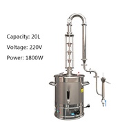 Petit distillateur domestique pour machine à whisky et cognac, en cuivre, type tour de rectangle, appareil à brancher, de 20l
