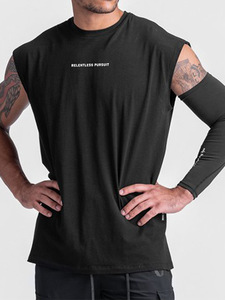 เสื้อกล้ามวิ่งออกกำลังกายฤดูร้อนสำหรับผู้ชาย แห้งเร็ว ระบายอากาศได้ดี ไม่มีแขน เหมาะสำหรับออกกำลังกายในยิม เล่นกีฬา และวิ่งจ๊อกกิ้ง - Product Image 3