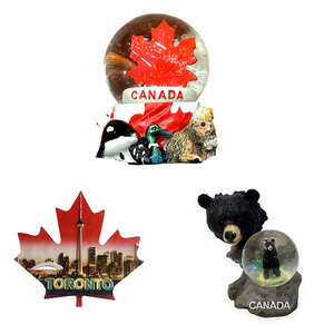Magnete per Frigorifero 3D Personalizzato con Monumenti di Montreal, Quebec, Toronto, Vecchio Porto, Souvenir Globo di Neve, Regalo Turistico Canada - Product Image 1