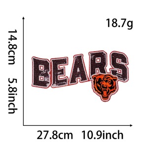 Tùy Chỉnh <span class=keywords><strong>Sequin</strong></span> Rhinestone NFL Đội Thêu Các Bản Vá Lỗi Bán Buôn Vibrant Long Lanh Logo Cho Bóng Đá Fan Áo Khoác Mũ Túi - Product Image 3