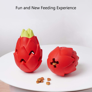 Mainan Kunyah Anjing Ramah Lingkungan dari Karet Interaktif untuk Pengunyah Agresif Bentuk Buah Pitaya Naga untuk Ras Kecil/Sedang/Besar - Product Image 4
