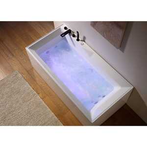 <span class=keywords><strong>Baignoire</strong></span> rectangulaire de luxe en acrylique de 71 pouces, design original Affianre, style européen, 6 jets, chauffée, avec massage à air et bain à remous pour immersion relaxante - Product Image 6