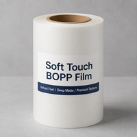 Film Laminasi Termal BOPP Suede Sentuhan Lembut, Film Anti Gores, Glossy Matte, Kemasan Kotak, Kemasan Kotak Kue, Percetakan