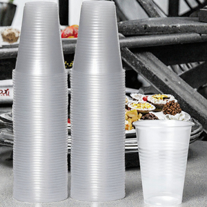 Disposable Plastic Cups BPA Free China 3 4 5 6 Oz Pack of 20 40 for Parties Cold <strong>Drinks</strong> Smoothies <strong>Jello</strong> &amp; Cocktails - Product Image 2