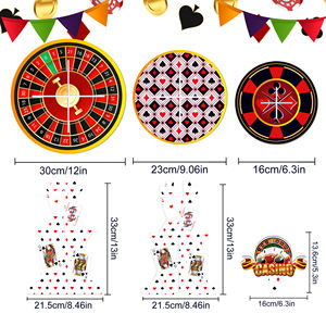 Huancai <span class=keywords><strong>Casino</strong></span> Party Cake Stand Poker 3 Tier Cupcake Stand Dessert Tour Décorations pour Enfants Anniversaire Las Vegas Party Supplies - Product Image 4