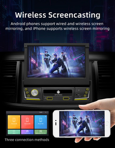 Bqcc 1din 7 "HD IPS Android 13 có thể thu vào màn hình xe máy nghe nhạc Carplay <span class=keywords><strong>GPS</strong></span> Wifi BT mirrorlink RDS USB sạc nhanh 9706-j - Product Image 6