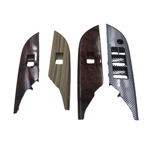 Kit de molduras para el tablero de Hilux 2005-2015, estilo fibra de carbono, material ABS negro, panel interior para Toyota. - Product Image 3